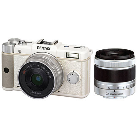 Pentax Q Digital Camera with Dual Lens Kit, White