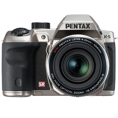 Pentax X-5 Digital Camera, Silver - Bundle - with Carry Case, 16GB Card & MORE