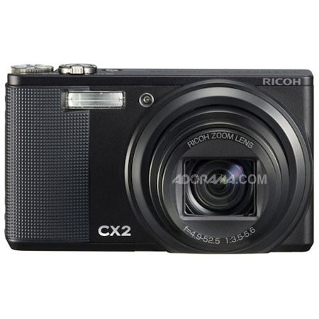 Ricoh CX2 9.29MP 3in LCD Point and Shoot Camera, Black