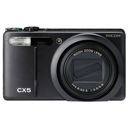 Ricoh CX5 10MP Point/Shoot Camera, Black
