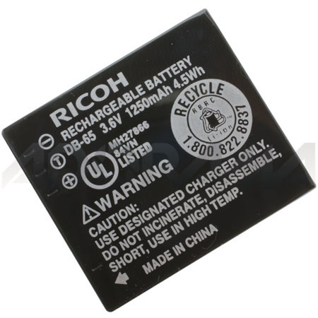Ricoh DB-65 3.6V 1250mAh Rechargeable Lithium-Ion Battery for Ricoh GR-II