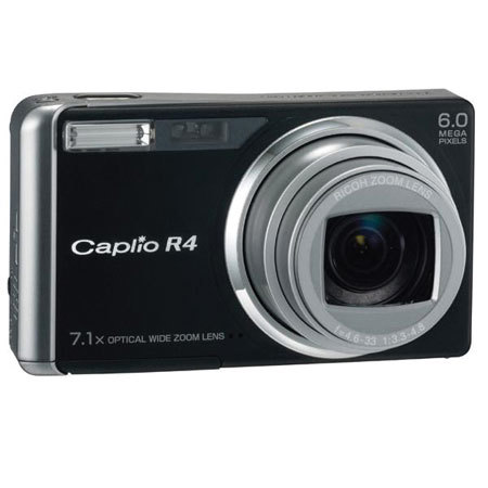Ricoh Caplio R4 Black, Digital Point & Shoot 6 MP Camera, with 28-200mm Optical Zoom & Vibration Correction function