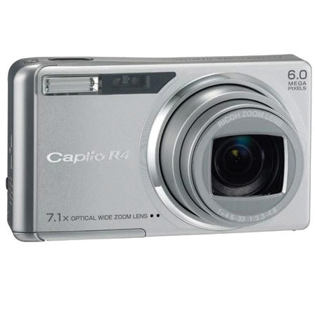 Ricoh Caplio R4 Silver, Digital Point & Shoot 6mp Camera, with 28-200mm Optical Zoom & Vibration Correction function