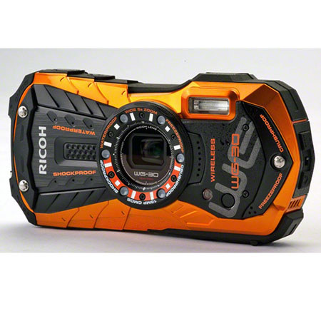 Ricoh WG-30W Digital Camera, Flame Orange
