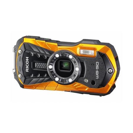 Ricoh WG-50 Digital Camera, Waterproof to 45', Shockproof, 16MP, Orange
