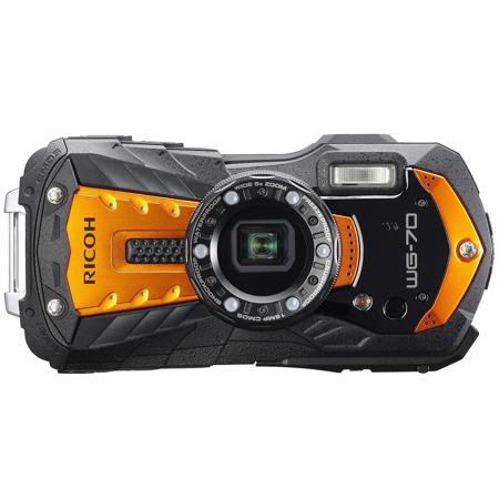 Ricoh WG-70 All-Weather Compact Digital Camera, Orange