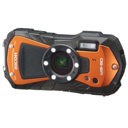 Ricoh WG-80 Waterproof Digital Camera, Orange