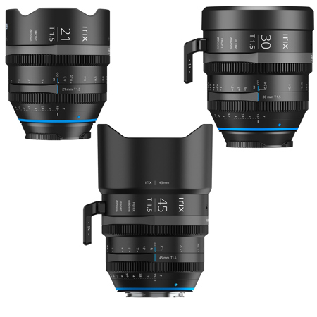 IRIX 21mm, 30mm & 45mm T1.5 Cine 3-Lens Kit for PL Mount, Feet