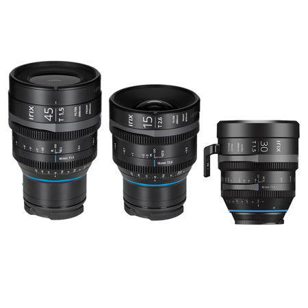 IRIX 30mm, 45mm T1.5 & 15mm T2.6 Cine 3-Lens Kit for Canon EF, Feet