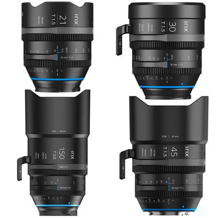 IRIX Cine 21mm, 30mm, 45mm T1.5, 150mm T3.0 Lens Kit for Canon EF-Mount, Feet