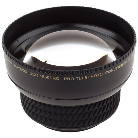 Raynox DCR-1850, Pro 1.85x Black Telephoto Lens for Digital Still Cameras, 52mm Mounting Thread.