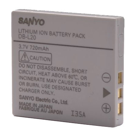 Sanyo Fisher DB-L20AU Rechargeable Lithium-ion Battery