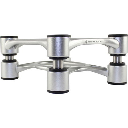 IsoAcoustics Aperta Stand for Studio Monitor and Speakers, Pair, Silver
