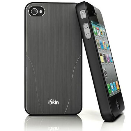 iSkin Aura Hybrid Aluminum Case for iPhone 4 & 4S, Gray