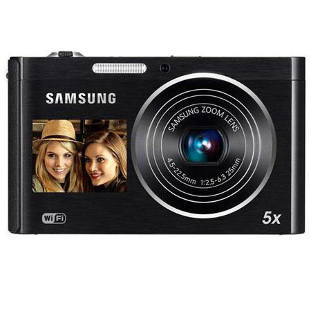 Samsung DV300F 16MP DualView Digital Camera, Black - Bundle