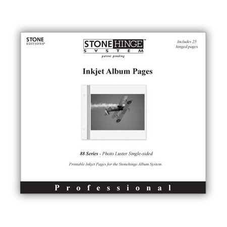 Stone Editions Photo Luster 8x 8in Album Pages, 25 Pack