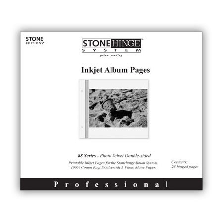 Stone Editions Velvet Double-Sided 8x8in Pages, 25 Pack