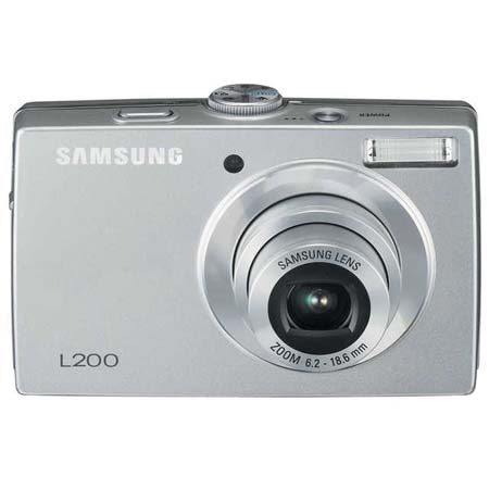 Samsung Digimax L200 Digital Camera 10.2 Megapixel, 3x Optical & 5x Digital Zoom, 2.5" LCD Screen, USB 2.0, Silver
