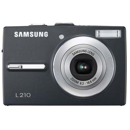 Samsung Digimax L210 Digital Camera, Black with 2 GB SD Memory Card, Tripod, Camera Case, Card Reader with 2.0 USB Cable , Cleaning Kit & Media Case
