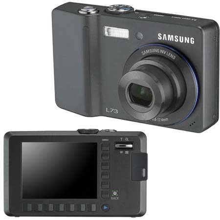 Samsung Digimax L73 7.2MP Digital P/S Camera, Black