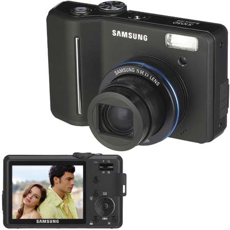 Samsung Digimax S1050 Point and Shoot Digital Camera, 10.1 Megapixel, 5x Optical Zoom, 3.0" LCD Screen, USB 2.0, Black