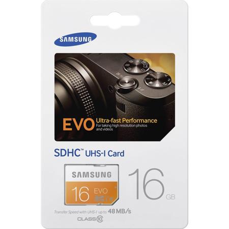 Samsung 16GB EVO Class 10 SDHC Memory Card