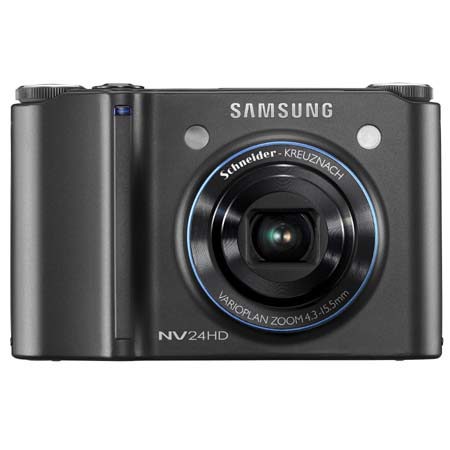 Samsung NV24HD, Smart Touch Face Detection Digital Point-n-Shoot Camera, 10.2 Megapixel, Schneider 3x Optical Zoom Lens, 2.5" LCD Screen, Black