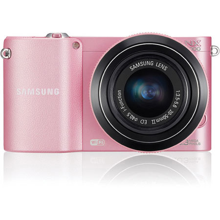 Samsung NX1000 Camera with 20-50mm & 16mm Lens, Pink
