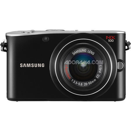 Samsung NX100 AF DSLR Camera Black with 20-50mm/ Flash