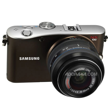 Samsung NX100 AF DSLR Camera Brown with 20-50mm/ Flash