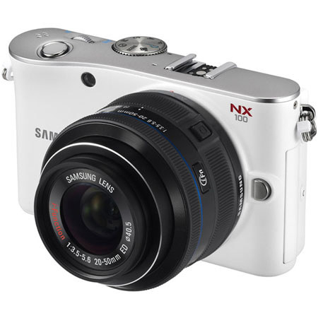 Samsung NX100 AF DSLR 14.6MP Digital Camera (White)
