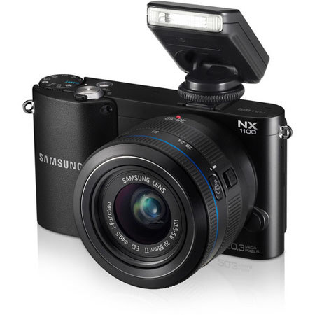 Samsung NX1100 Mirrorless Digital Camera with 20-50mm f/3.5-5.6 Lens, Black