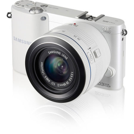 Samsung NX1100 Mirrorless Digital Camera with 20-50mm f/3.5-5.6 Lens, White