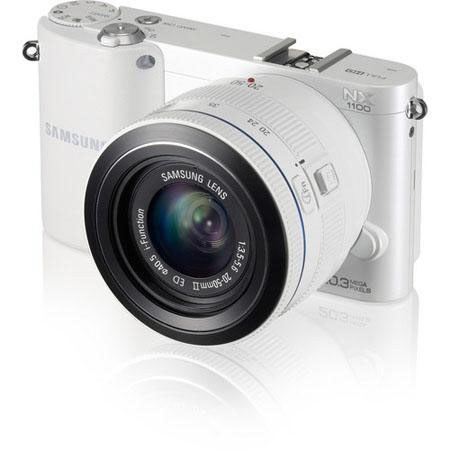 Samsung NX1100 Mirrorless Digital Camera,20-50mm f/3.5-5.6, White, w/ BUNDLE A