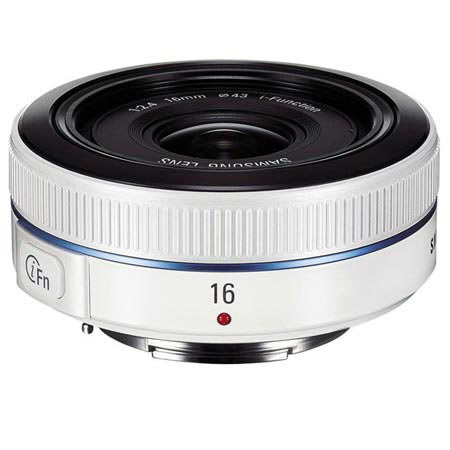 Samsung 16mm f/2.4 Ultra Wide Pancake Lens for NX - White
