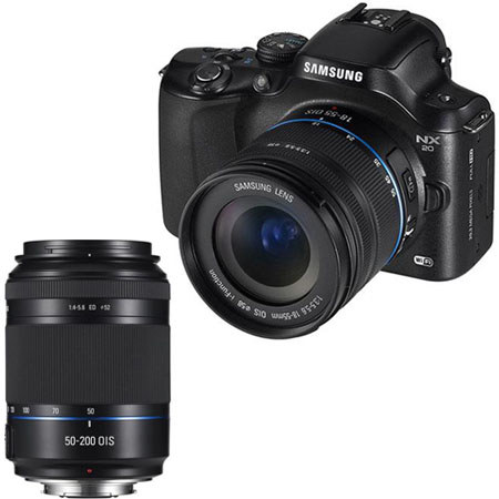 Samsung NX20 Camera Bundle w/18-55mm & 50-200mm Lenses