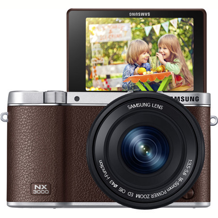 Samsung NX3000 Mirrorless Digital Camera with 16-50mm Lens- Brown