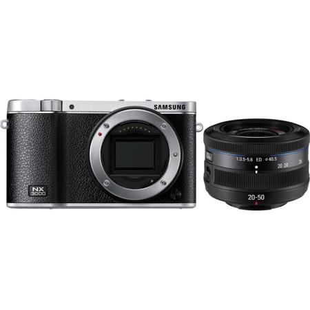 Samsung NX3000 Mirrorless Digital Camera with 20-50mm Lens- Black