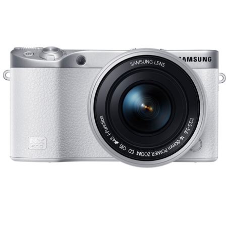 Samsung NX500 Interchangeable Lens Camera with 16-50mm Power Zoom Lens- White