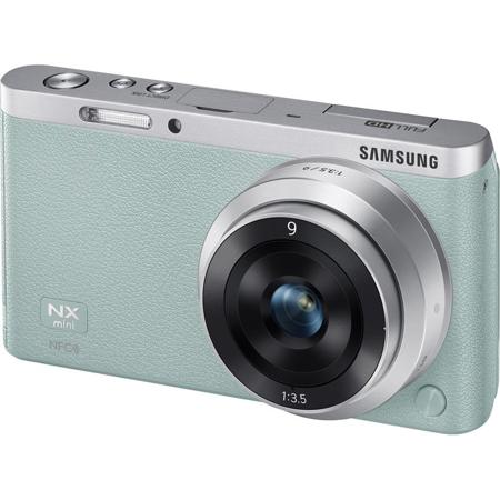 Samsung NX mini Mirrorless Digital Camera with 9mm Lens, Mint Green