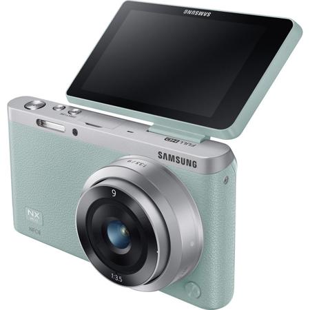 Samsung NX mini Mirrorless Digital Camera with 9mm Lens, Mint Green