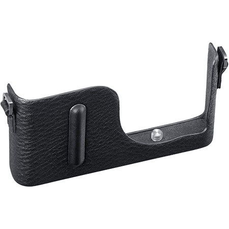 Samsung NX Mini Leather Jacket Case with Shoulder Strap, Black