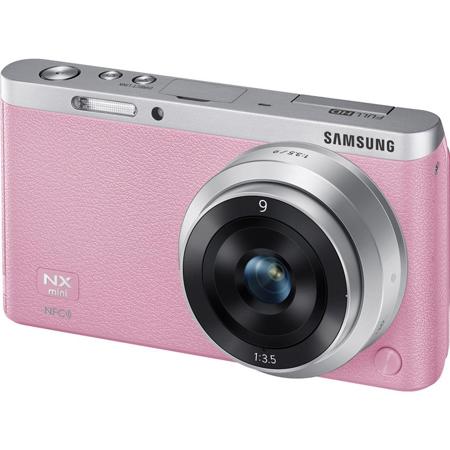 Samsung NX mini Mirrorless Digital Camera with 9mm Lens- Pink