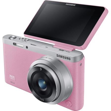 Samsung NX mini Mirrorless Digital Camera with 9mm Lens- Pink