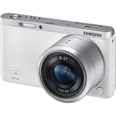 Samsung NX mini Mirrorless Digital Camera with 9-27mm Lens and Flash- White