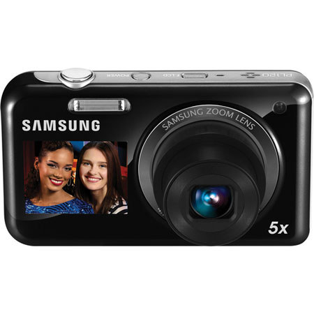 Samsung PL120 14.2 MP DualView Digital Camera, Black