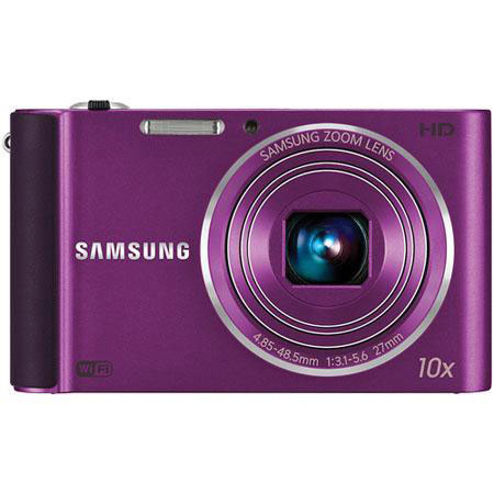 Samsung ST200F Camera Bundle w/8GB Card, Pouch, Mini Tripod, Card Holder, Plum
