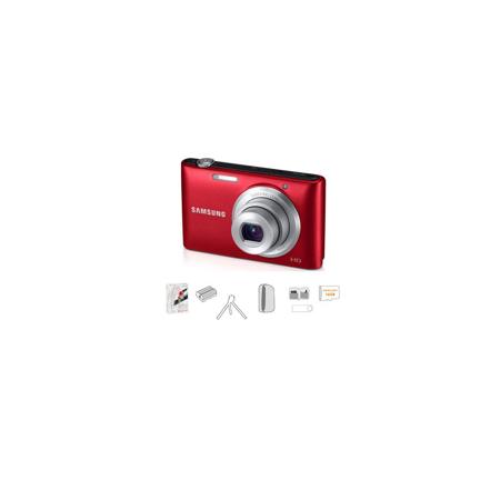 Samsung ST72 Digital Camera, Red - Bundle with Accessories