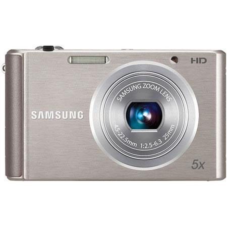 Samsung ST76 16 Megapixels Digital Camera, Silver - Bundle