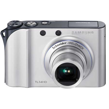 Samsung TL34HD 14.7 Megapixel Digital Point-n-Shoot Camera with 3.6x Optical Zoom, 3.0" LCD Touch Screen, Silver with Black top
